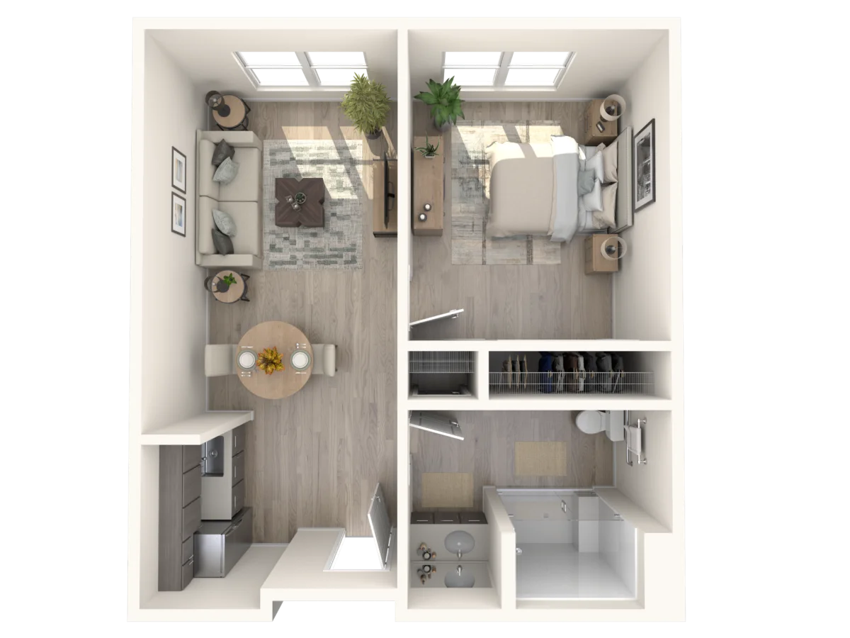 Northshore 1 BR floorplan at Rockbridge Oaks