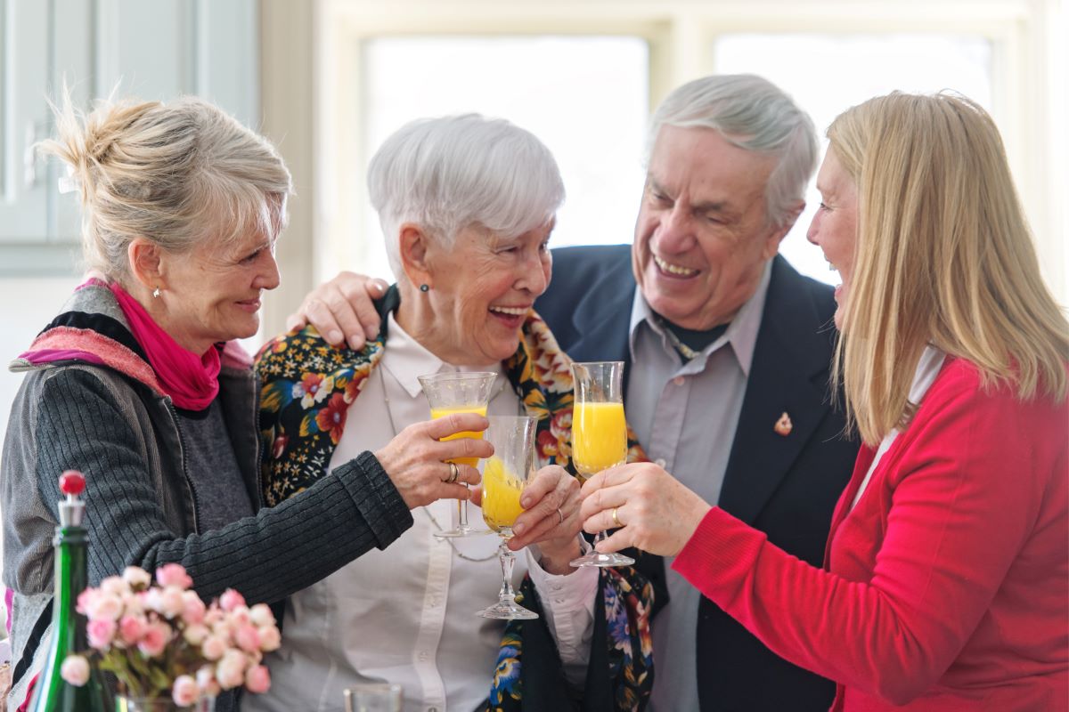 Seniors enjoy an open house event at Rockbridge Oaks